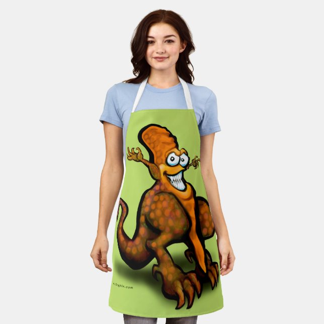 Veggie Saurus Apron (Worn)