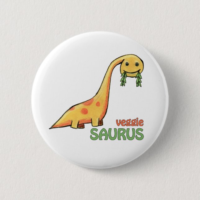 Veggie Saurus Button (Front)