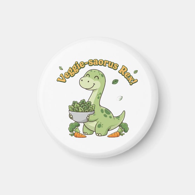 Veggie-saurus Rex! Magnet (Front)