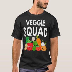 Veggie Squad Retro Vegetable Vegan Vegetarian T-Shirt