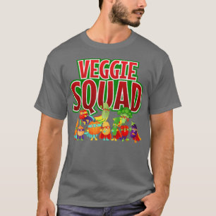 Veggie Squad Retro Vegetable Vegan Vegetarian T-Shirt