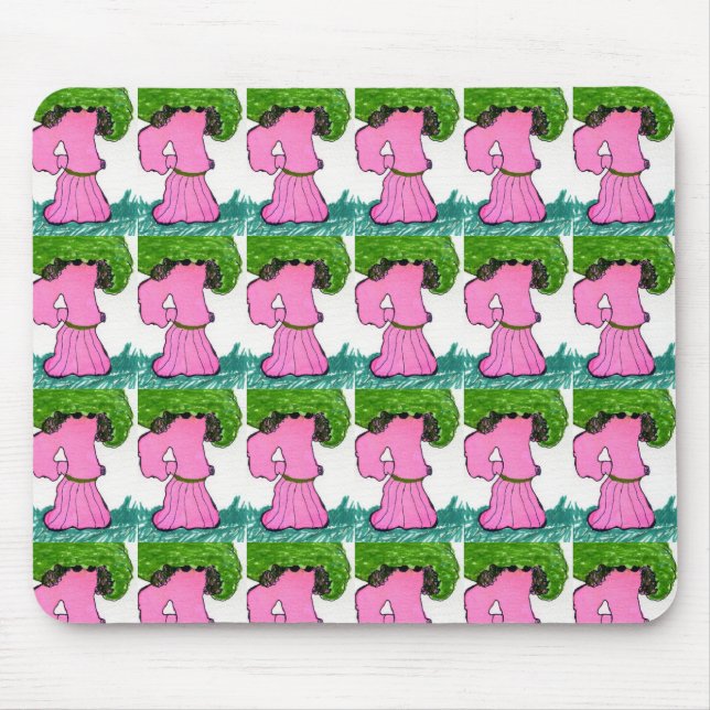 "Veggie Stroal Dance" Tiled Abstract Mousepad (Front)