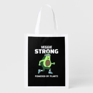 Veggie Strong, Powered by plants Grocery Bag