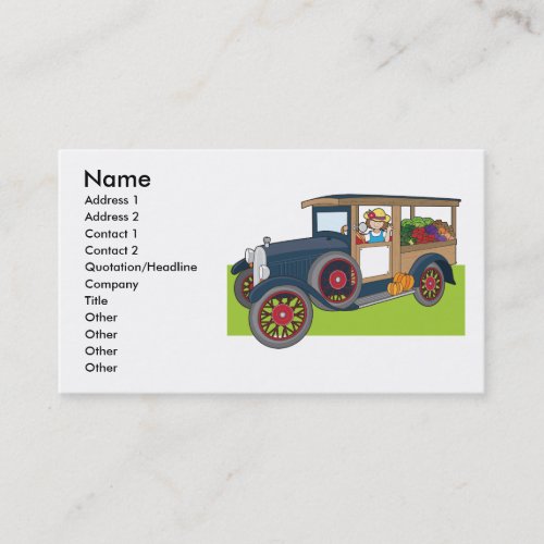 Veggie Truck Business Card Template