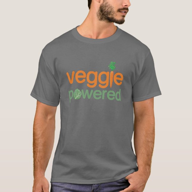 Veggie Vegetable Powered Vegetarian T-Shirt (Front)