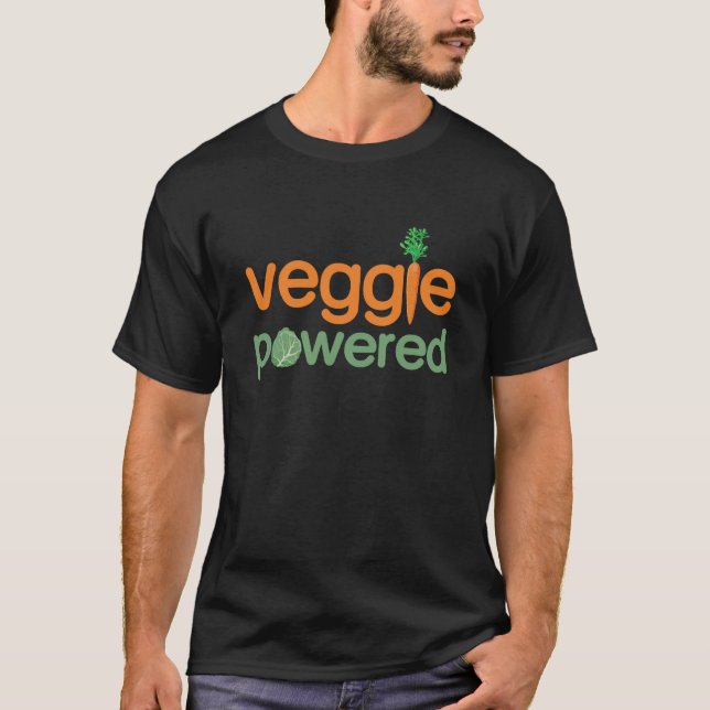 Veggie Vegetable Powered Vegetarian T-Shirt (Front)