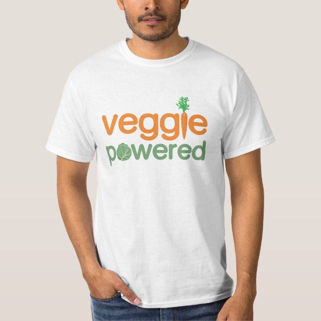 Veggie Vegetable Powered Vegetarian T-Shirt (Front)