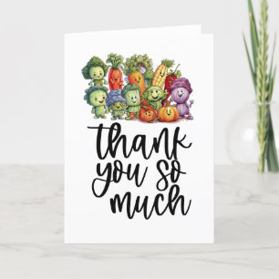 Veggie vegetable Vegetarian appreciation Thank You Card
