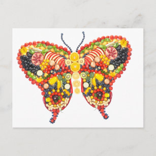 veggieart butterfly postcard