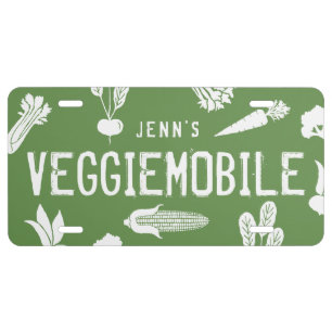 VEGGIEMOBILE - Custom Text License Plate