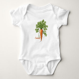 Veggies 19 carrots, veggies, food, gardener, vegan baby bodysuit