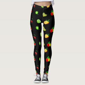 Veggies And Fruits Leggings by Magical_Maddness at Zazzle
