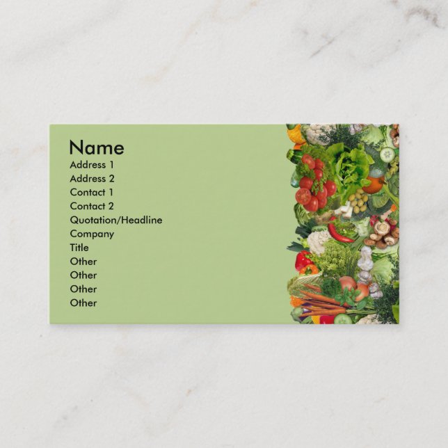 Veggies Business Card (Front)