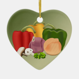 Veggies Ceramic Ornament