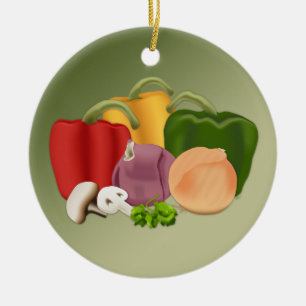 Veggies Ceramic Ornament