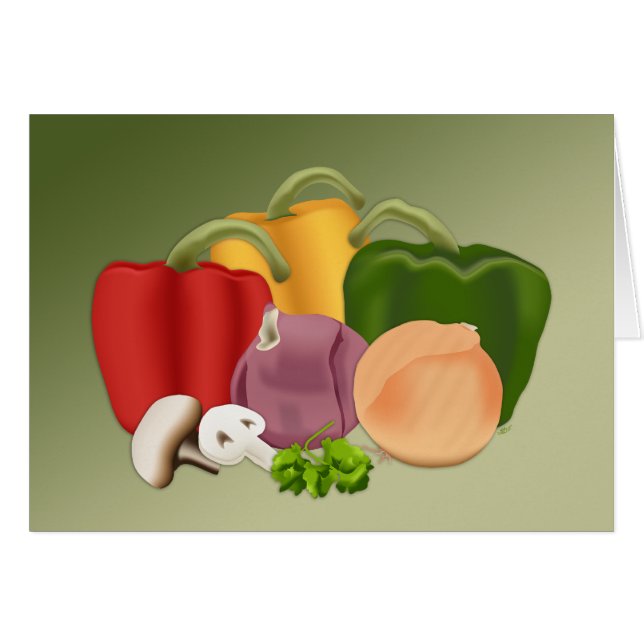 Veggies Greeting Card (Front Horizontal)