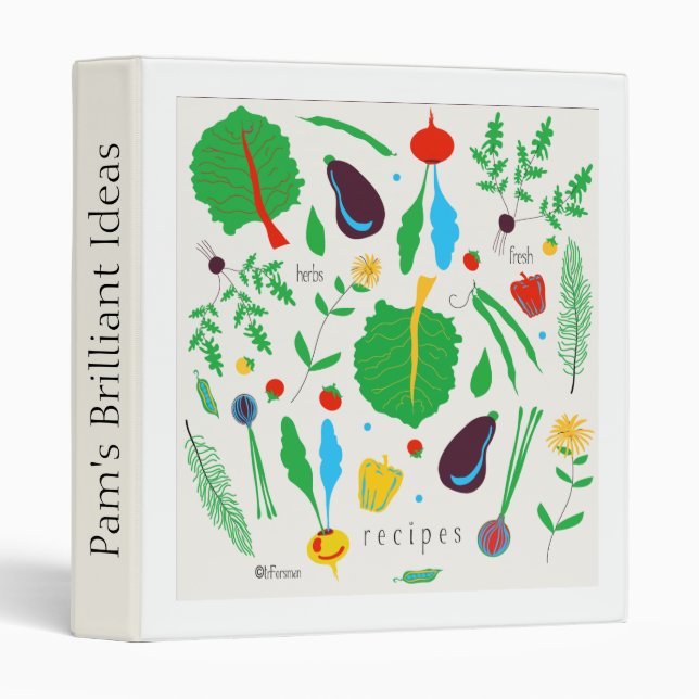 Veggies illustrated recipe binder (Front/Spine)