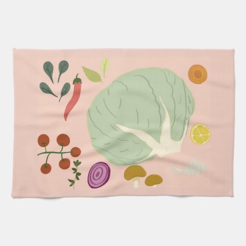 veggies kitchen towel