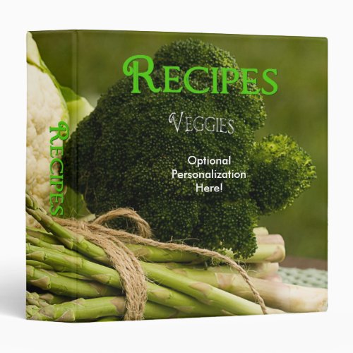 Veggies Recipes Binder Binder