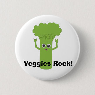 Veggies Rock! Button