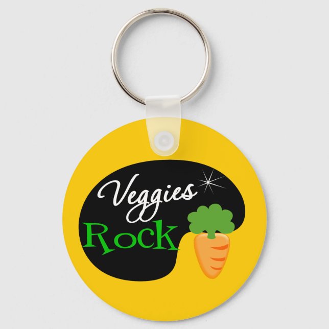 Veggies Rock Keychain (Front)