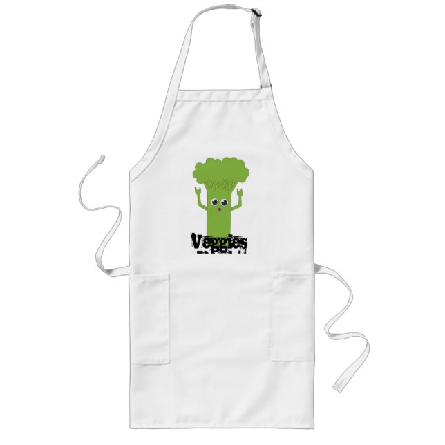 Veggies Rock! Long Apron (Front)