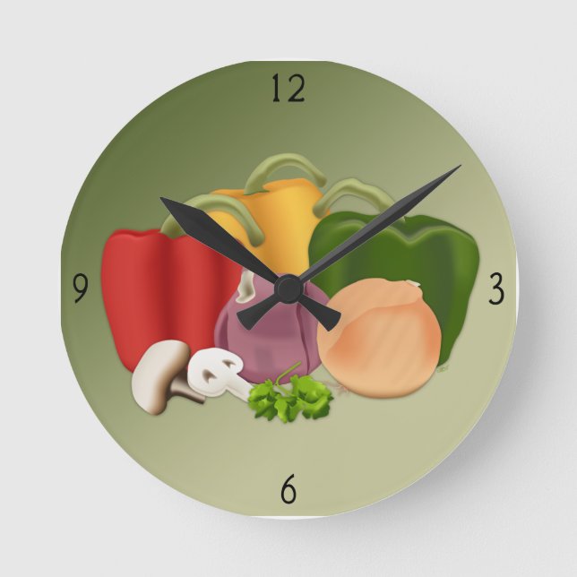 Veggies Round Clock (Front)