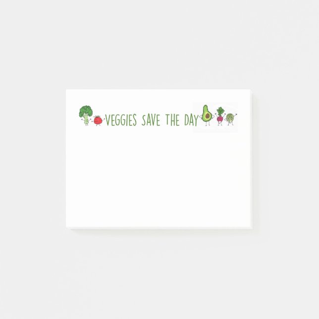 Veggies Save The Day Post-It Notes (Front)