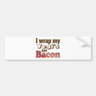 Vegi Wrapped Bacon Bumper Sticker