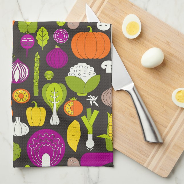 Vegies  kitchen towel (Quarter Fold)