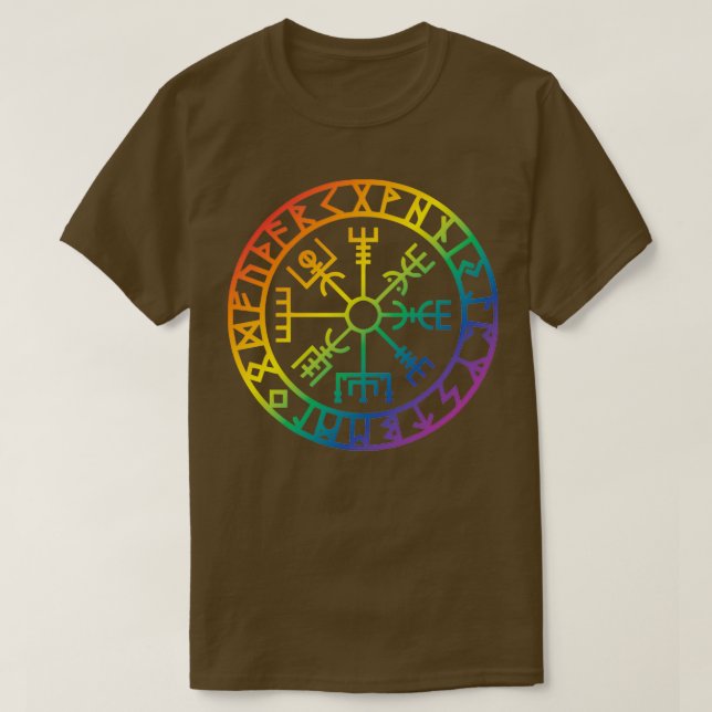 Vegsivir The Viking Compass T-Shirt (Design Front)