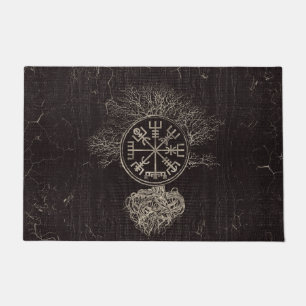 Vegvisir and Tree of life -Yggdrasil Doormat