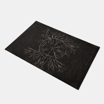 Vegvisir and Tree of life Yggdrasil Doormat | Zazzle