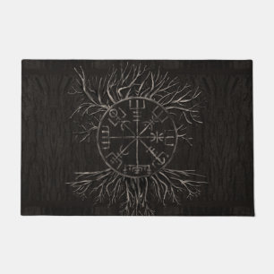Vegvisir and Tree of life Yggdrasil Doormat