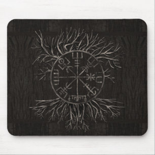 Vegvisir and Tree of life Yggdrasil Mouse Pad