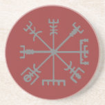 Vegvisir Coaster<br><div class="desc">Vegvísir Viking Coaster. A Vegvísir (guide) is an Icelandic magic sign or magical stave intended to guide people through rough weather</div>