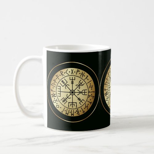 Vegvisir Compass Guiding Runes of Iceland Coffee Mug