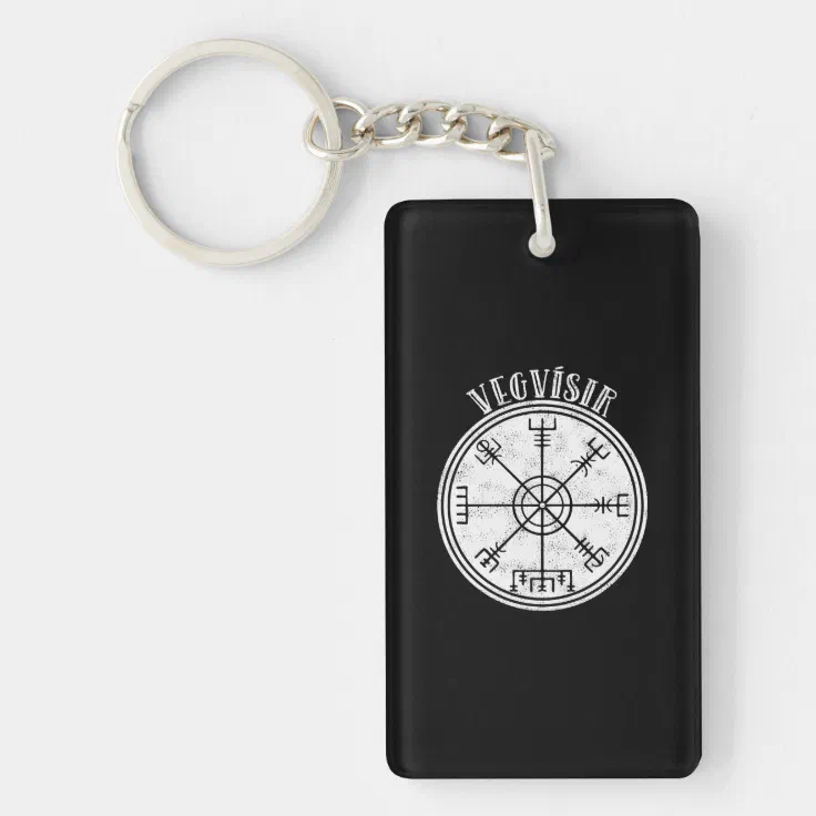 VEGVISIR Icelandic compass Stave Keychain | Zazzle