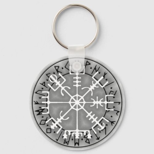 Vegvsir Icelandic magical amulet stave Keychain