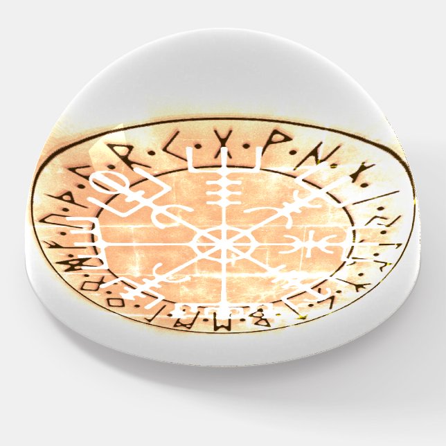 Vegvísir Icelandic magical amulet stave Paperweigh Paperweight (Angled)