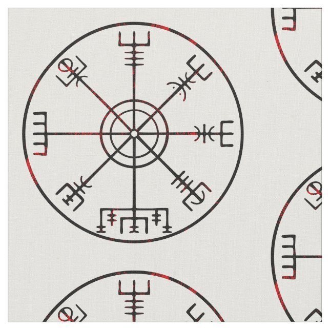 Vegvisir Icelandic Protective Stave Fabric (Close Up)