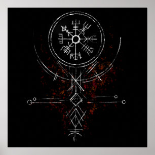 Vegvisir Norse Compass Poster