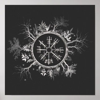 Vegvisir Norse Viking Compass Poster