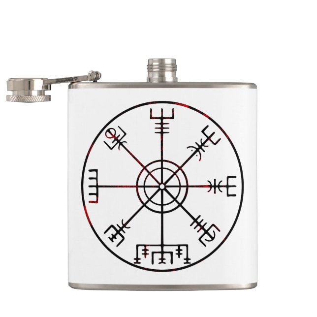 Vegvisir runic compass flask (Opened)