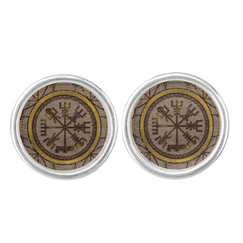 Vegvisir The Magic Navigation Viking Compass Cufflinks