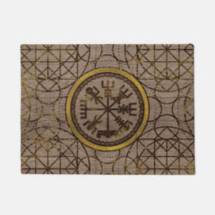 Vegvisir. The Magic Navigation Viking Compass Doormat
