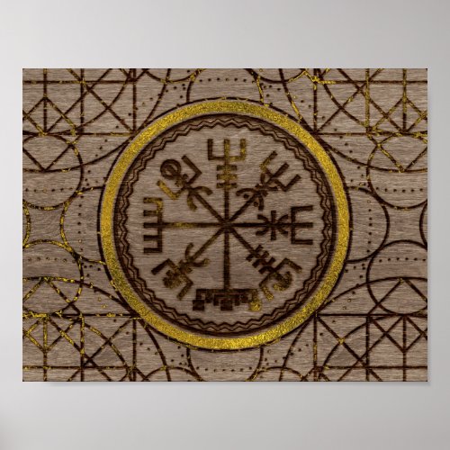 Vegvisir The Magic Navigation Viking Compass Poster