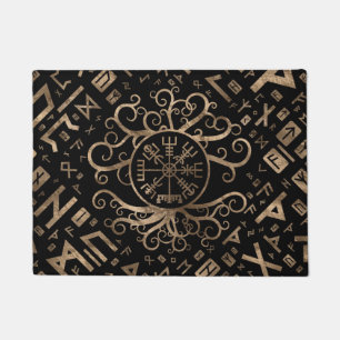 Vegvisir Tree of life Yggdrasil and Runes Doormat