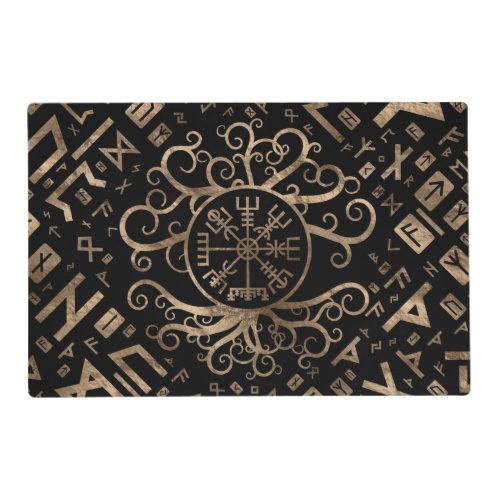 Vegvisir Tree of life Yggdrasil and Runes Placemat