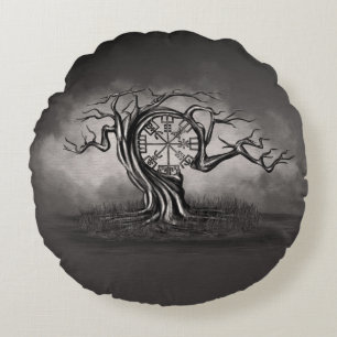 Vegvisir Tree Round Pillow